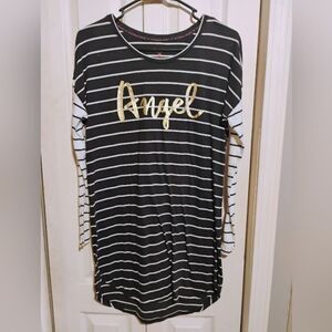 Victoria's Secret Black and White Striped Nightgown